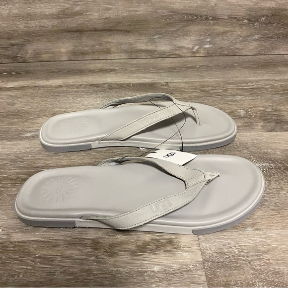 UGG | Bennison II Thong Slippers Flip Flops In Seal Grey Size 12 Men’s NEW - Picture 2 of 9